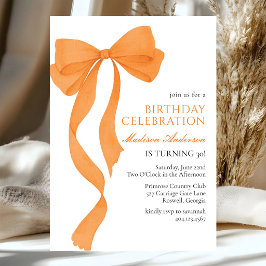 Invitación de cumpleaños otoñal coquette
