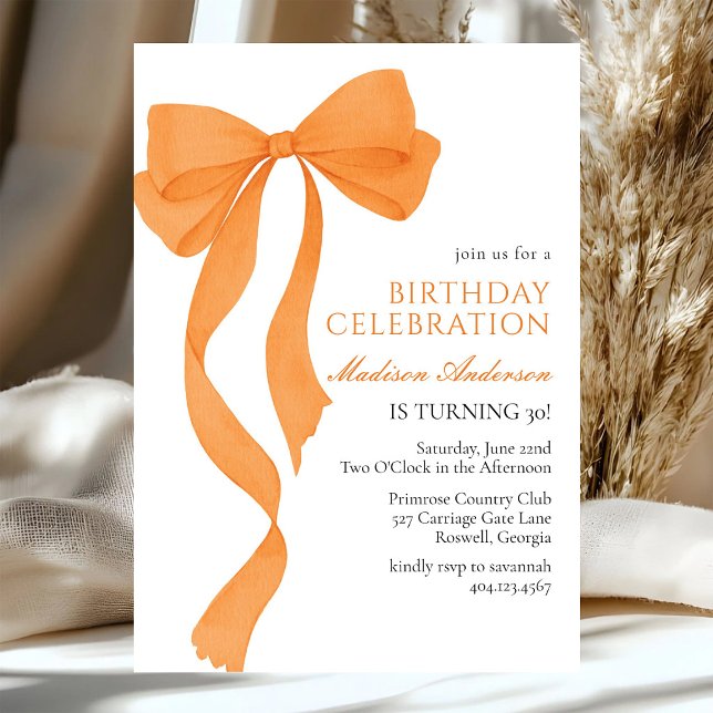 Invitación de cumpleaños otoñal coquette (Subido por el creador)