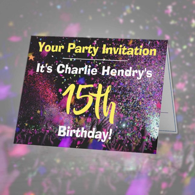 Invitación de cumpleaños para adolescente (Subido por el creador)