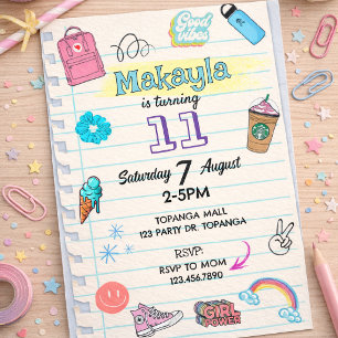 Invitación de cumpleaños para adolescente: Tema VS