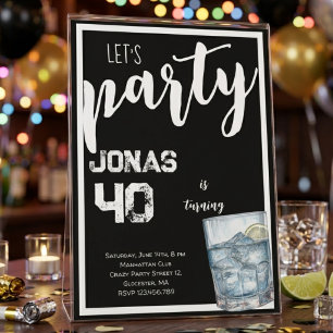 invitación de cumpleaños para adultos con vodka