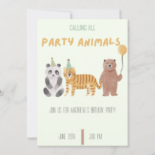 Invitación de cumpleaños para amantes de los anima