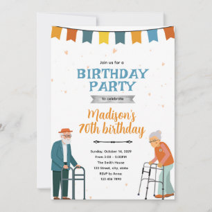 Invitación de cumpleaños para ancianos