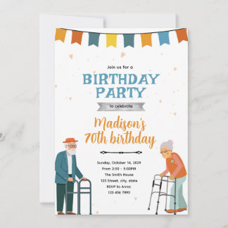 Invitación de cumpleaños para ancianos