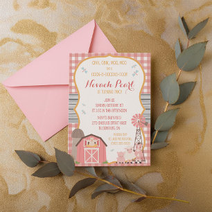Invitación de cumpleaños para animales de corral r