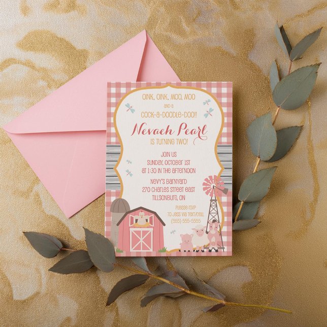 Invitación de cumpleaños para animales de corral r (Subido por el creador)