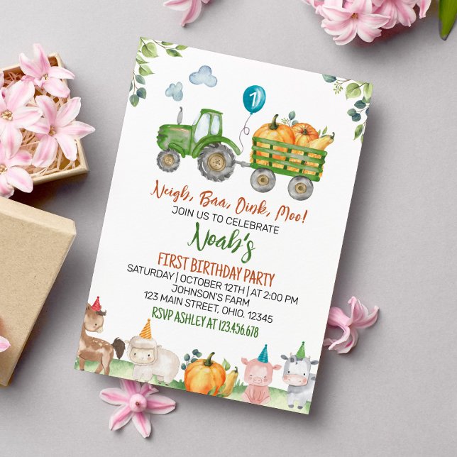 Invitación de cumpleaños para animales de la granj (Subido por el creador)