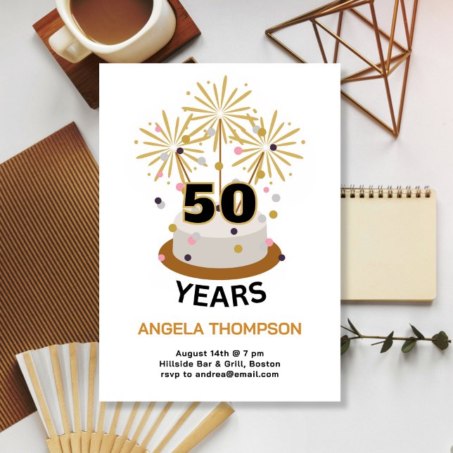 Invitación de cumpleaños para años de bengalas (Subido por el creador)
