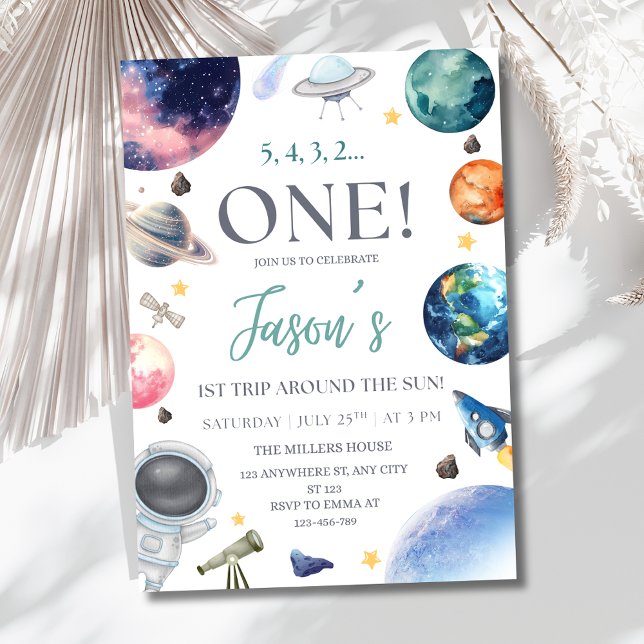 Invitación de cumpleaños para astronauta, 1er viaj (Subido por el creador)