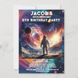Invitación de cumpleaños para autistas neurodiverg