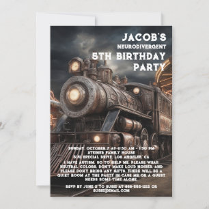 Invitación de cumpleaños para autistas neurodiverg