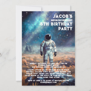 Invitación de cumpleaños para autistas neurodiverg