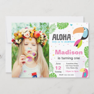 Invitación de cumpleaños para aves tropicales