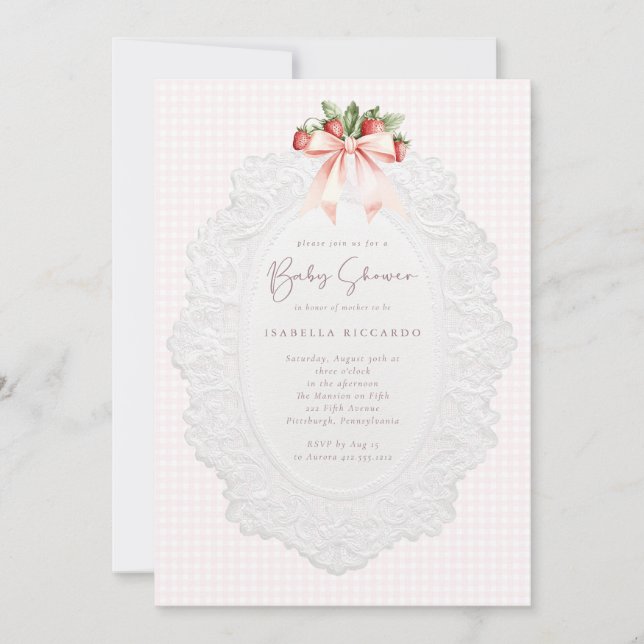 Invitación de Cumpleaños para Baby Shower de Coque (Anverso)