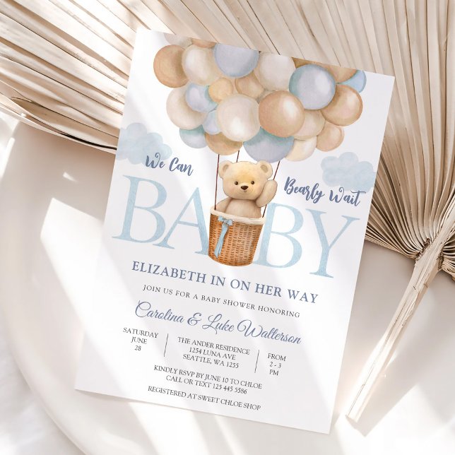 Invitación de Cumpleaños para Baby Shower de Globo (Subido por el creador)