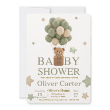 Invitación de Cumpleaños para Baby Shower de Niño 