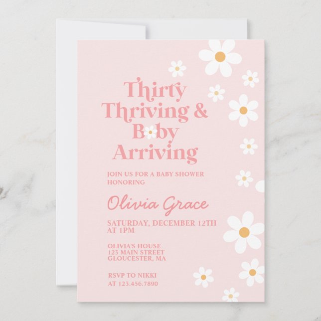Invitación de Cumpleaños para Baby Shower de Trein (Anverso)