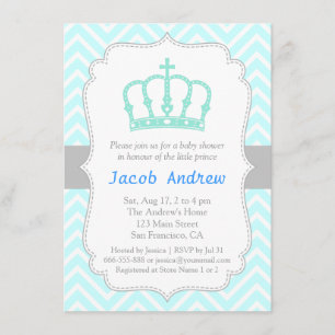 Invitación de Cumpleaños para Baby Shower del Prín