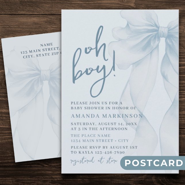 Invitación de Cumpleaños para Baby Shower Oh Boy B (Subido por el creador)