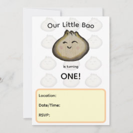 Invitación de cumpleaños para Bao Dumpling