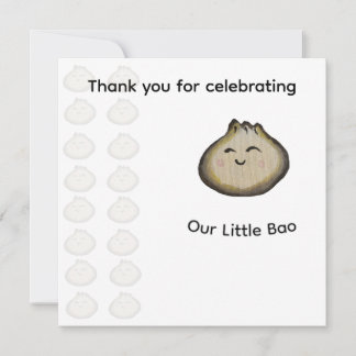 Invitación de cumpleaños para Bao Dumpling