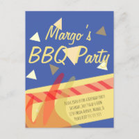 Invitación de cumpleaños para barbacoa de perritos