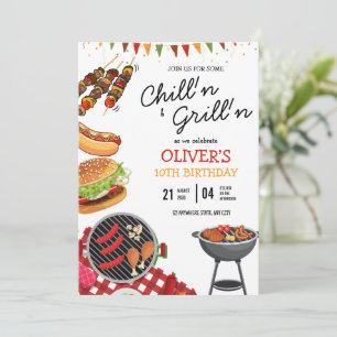 Invitación de cumpleaños para barbacoa, Fiesta de