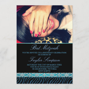 Invitación de cumpleaños para Bat Mitzvah con esta