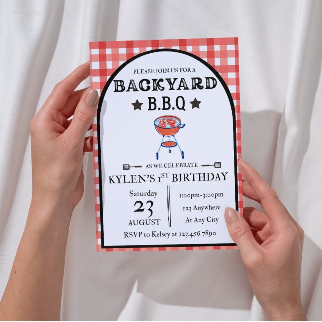 Invitación de cumpleaños para BBQ en el patio tras (Subido por el creador)
