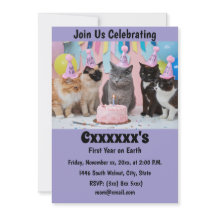 Invitación de cumpleaños para bebé lindo por prime