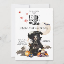 Invitación de cumpleaños para beber brujas