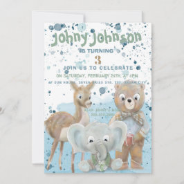 Invitación de cumpleaños para bebés con temática a