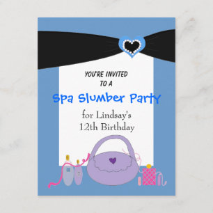 Invitación de cumpleaños para Black Ribbon Spa