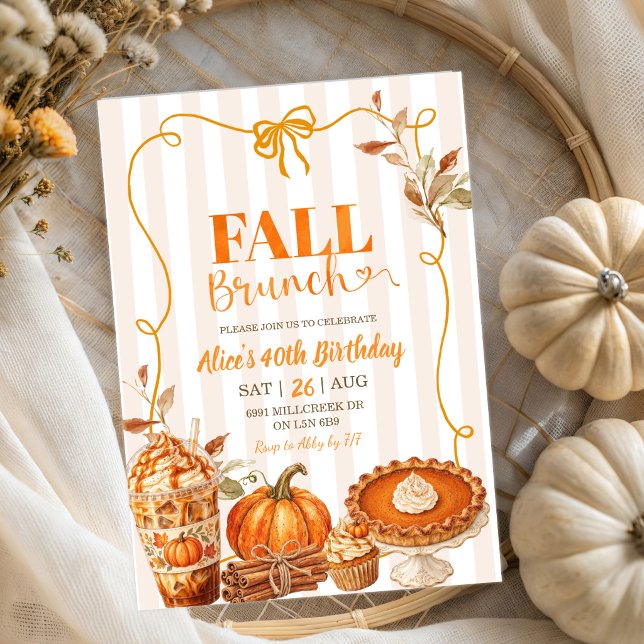 Invitación de cumpleaños para brunch de otoño (Subido por el creador)