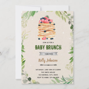 invitación de cumpleaños para brunch shower