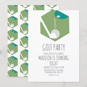 Invitación de cumpleaños para cancha de golf en mi