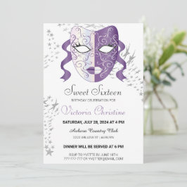 Invitación de cumpleaños para Carnaval de Mascarad