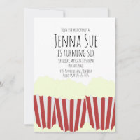 Invitación de cumpleaños para carnaval de palomita