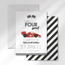 Invitación de cumpleaños para carrera de coches Ne