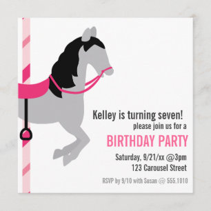 Invitación de cumpleaños para carrusel
