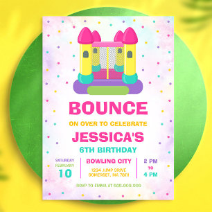 Invitación de cumpleaños para casa de rebote