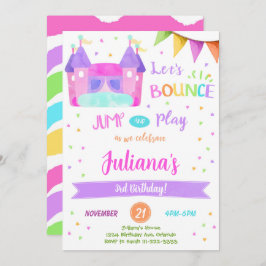 Invitación de cumpleaños para casa de rebote color