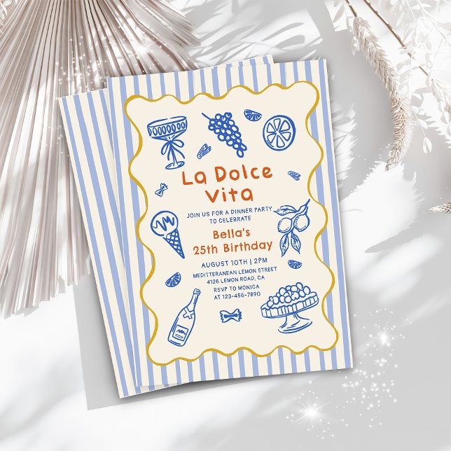Invitación de cumpleaños para cena italiana La Dol (Subido por el creador)