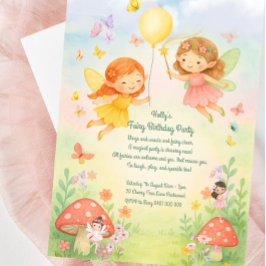 Invitación De Cumpleaños Para Chicas De Hadas De P