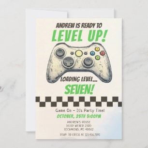 Invitación de Cumpleaños para Chicos Gamers