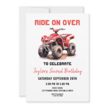 Invitación de cumpleaños para ciclismo de ruedas A