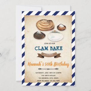 Invitación de cumpleaños para clambake