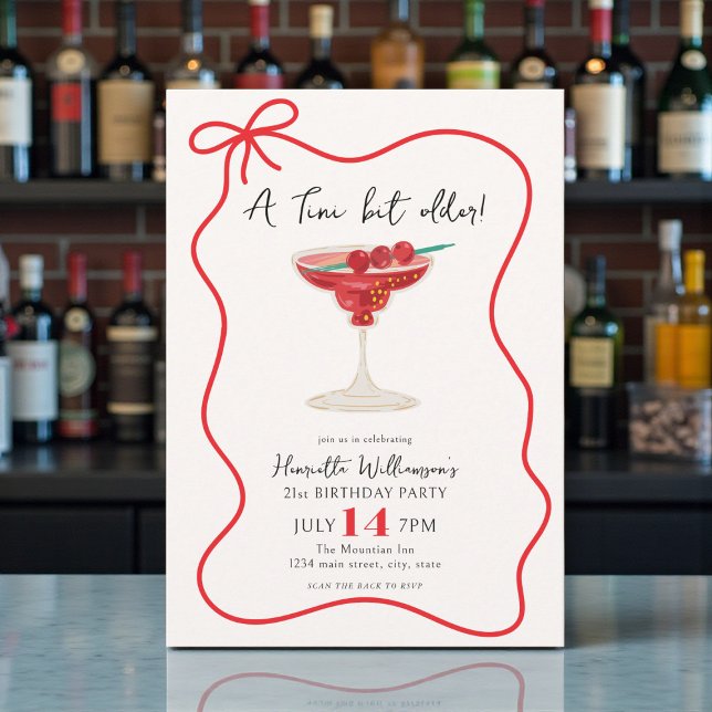 Invitación de cumpleaños para cóctel de Martini co (Subido por el creador)