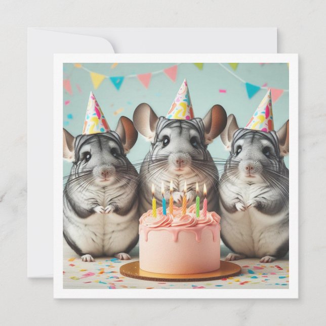 invitación de cumpleaños para comer pastel de chin (Anverso)