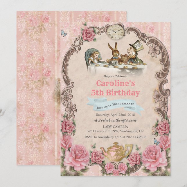INVITACIÓN DE CUMPLEAÑOS PARA CUALQUIER EDAD - Ali (Anverso / Reverso)